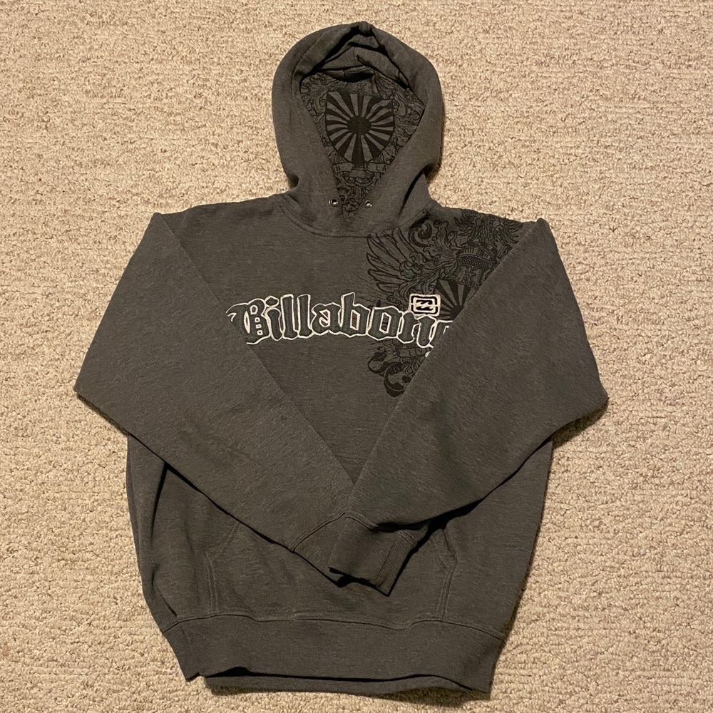 Billabong Men's Vintage Y2K Gray hoodie